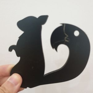 Long-tailed black squirrel toy for babies